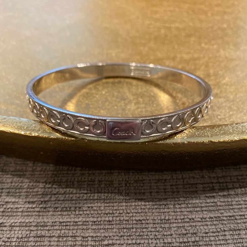 Coach Silver Bangle Bracelet
